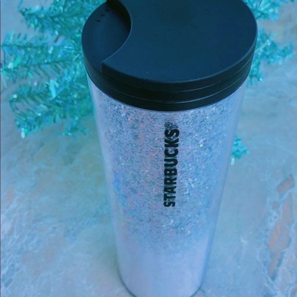 Starbucks 2019 Holiday Silver Glitter 16oz Tumbler Christmas Cup - Picture 3 of 8